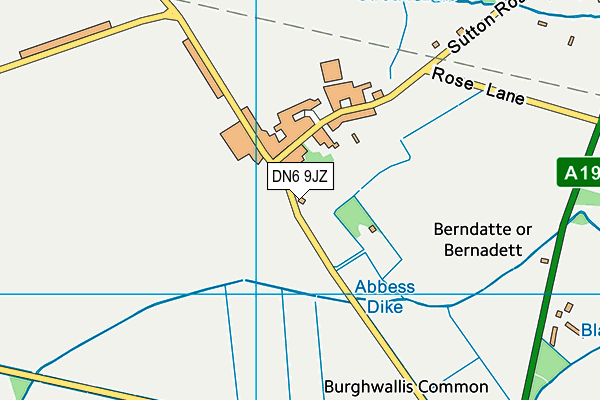 DN6 9JZ map - OS VectorMap District (Ordnance Survey)