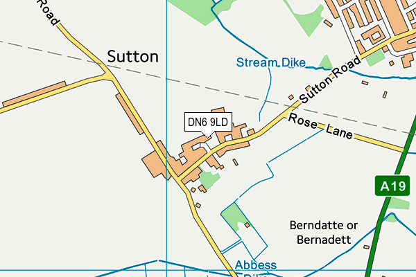 DN6 9LD map - OS VectorMap District (Ordnance Survey)