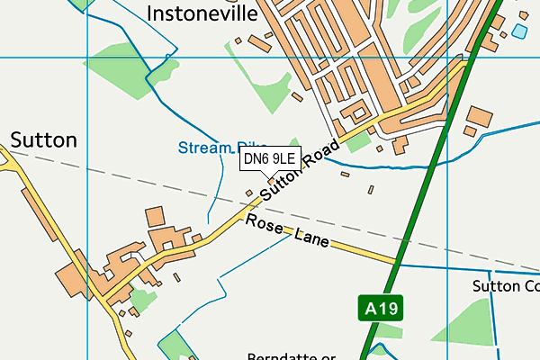 DN6 9LE map - OS VectorMap District (Ordnance Survey)