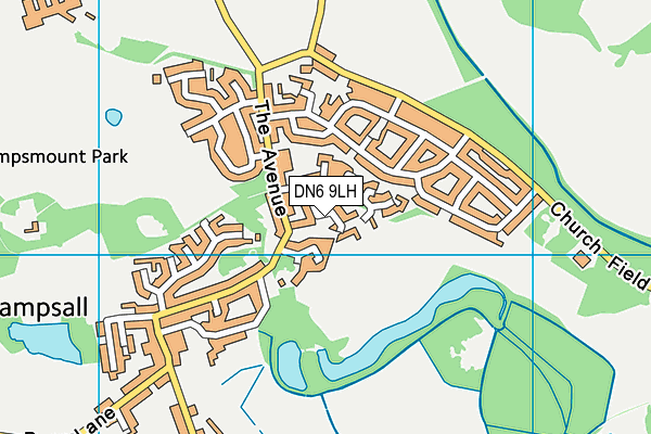 DN6 9LH map - OS VectorMap District (Ordnance Survey)