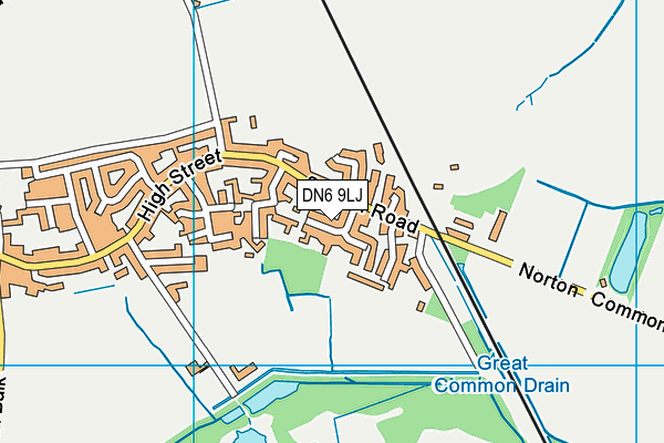 DN6 9LJ map - OS VectorMap District (Ordnance Survey)