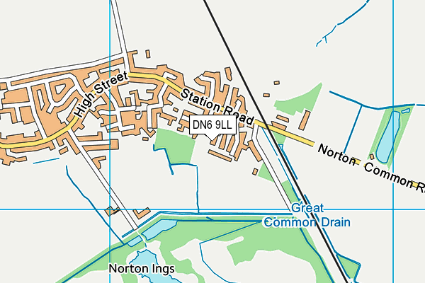DN6 9LL map - OS VectorMap District (Ordnance Survey)