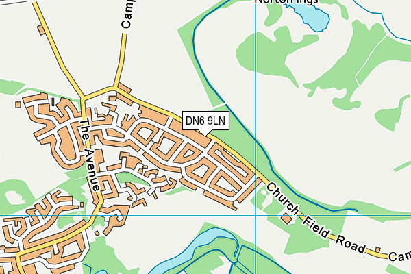 DN6 9LN map - OS VectorMap District (Ordnance Survey)