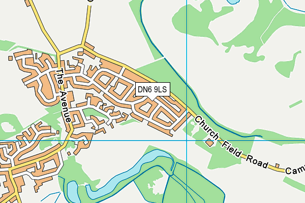 DN6 9LS map - OS VectorMap District (Ordnance Survey)