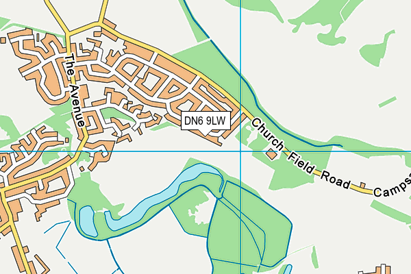 DN6 9LW map - OS VectorMap District (Ordnance Survey)
