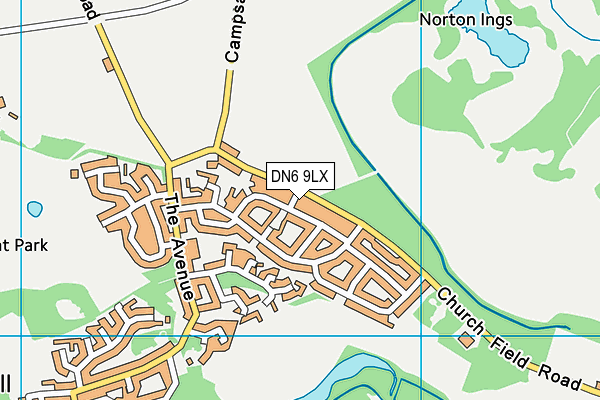 DN6 9LX map - OS VectorMap District (Ordnance Survey)