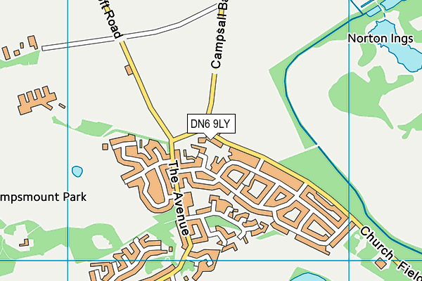 DN6 9LY map - OS VectorMap District (Ordnance Survey)
