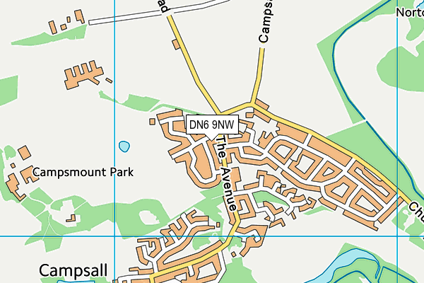 DN6 9NW map - OS VectorMap District (Ordnance Survey)