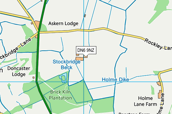DN6 9NZ map - OS VectorMap District (Ordnance Survey)