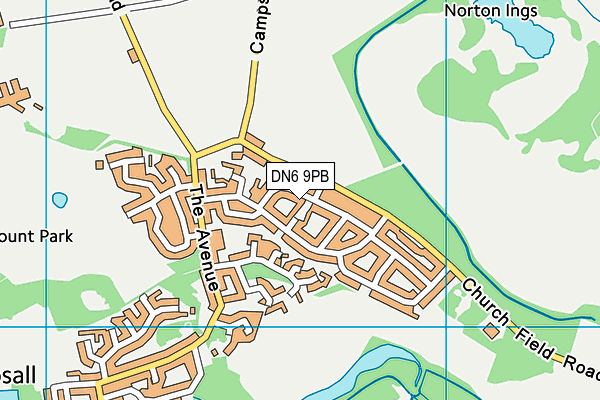 DN6 9PB map - OS VectorMap District (Ordnance Survey)