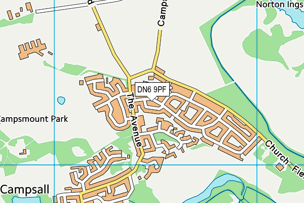 DN6 9PF map - OS VectorMap District (Ordnance Survey)