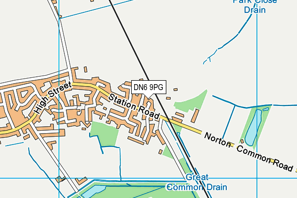 DN6 9PG map - OS VectorMap District (Ordnance Survey)