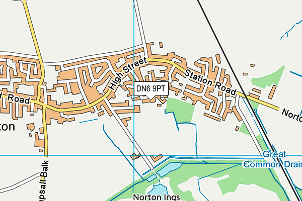 DN6 9PT map - OS VectorMap District (Ordnance Survey)