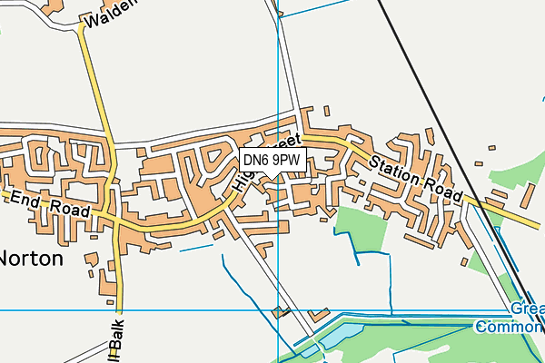 DN6 9PW map - OS VectorMap District (Ordnance Survey)