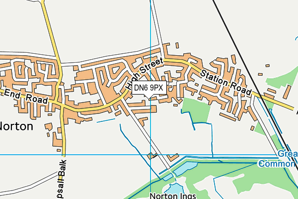 DN6 9PX map - OS VectorMap District (Ordnance Survey)