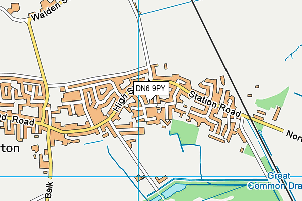 DN6 9PY map - OS VectorMap District (Ordnance Survey)