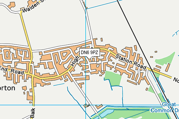 DN6 9PZ map - OS VectorMap District (Ordnance Survey)