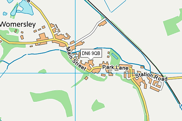 DN6 9QB map - OS VectorMap District (Ordnance Survey)