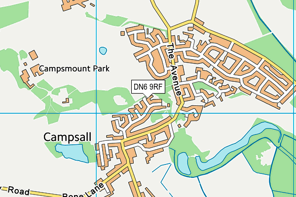 DN6 9RF map - OS VectorMap District (Ordnance Survey)