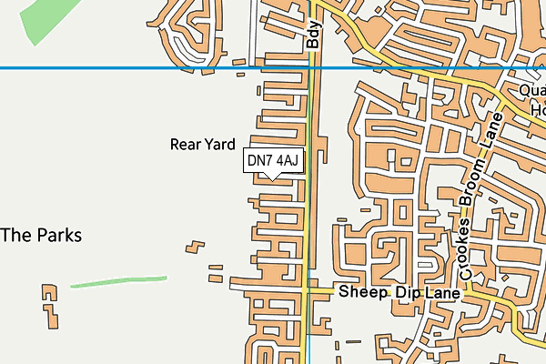 DN7 4AJ map - OS VectorMap District (Ordnance Survey)