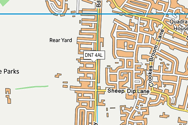 DN7 4AL map - OS VectorMap District (Ordnance Survey)