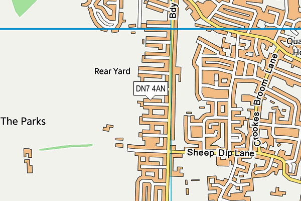 DN7 4AN map - OS VectorMap District (Ordnance Survey)
