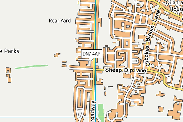 DN7 4AP map - OS VectorMap District (Ordnance Survey)