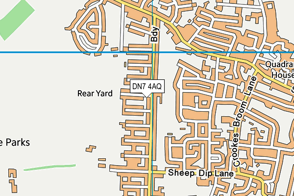 DN7 4AQ map - OS VectorMap District (Ordnance Survey)