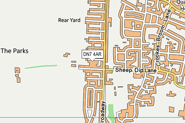 DN7 4AR map - OS VectorMap District (Ordnance Survey)