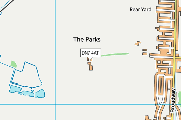 DN7 4AT map - OS VectorMap District (Ordnance Survey)