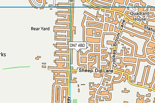 DN7 4BD map - OS VectorMap District (Ordnance Survey)