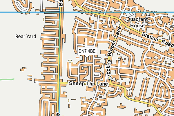 DN7 4BE map - OS VectorMap District (Ordnance Survey)