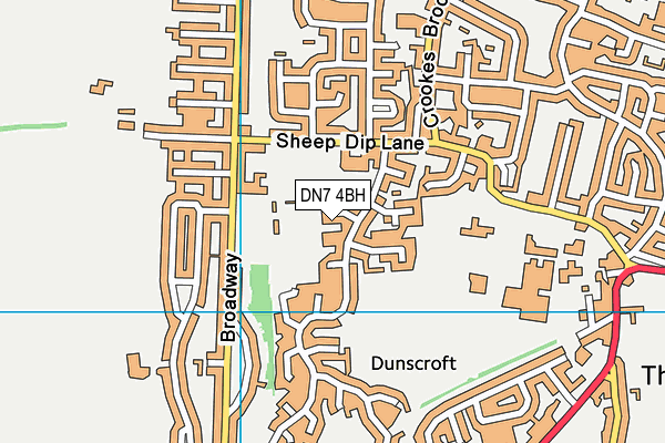 DN7 4BH map - OS VectorMap District (Ordnance Survey)