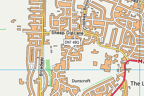 DN7 4BQ map - OS VectorMap District (Ordnance Survey)