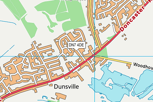 DN7 4DE map - OS VectorMap District (Ordnance Survey)