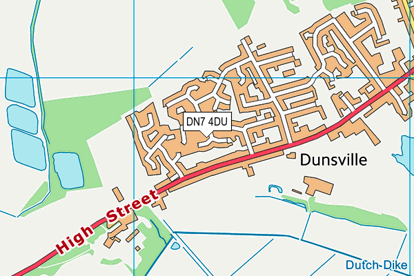 DN7 4DU map - OS VectorMap District (Ordnance Survey)