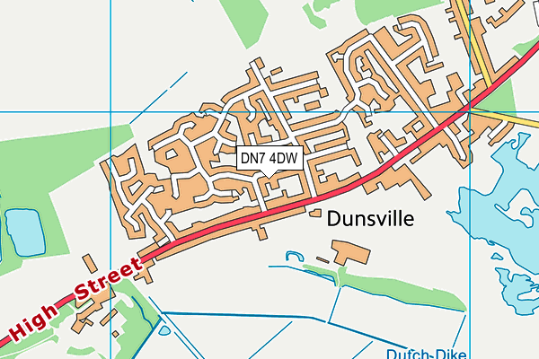 DN7 4DW map - OS VectorMap District (Ordnance Survey)