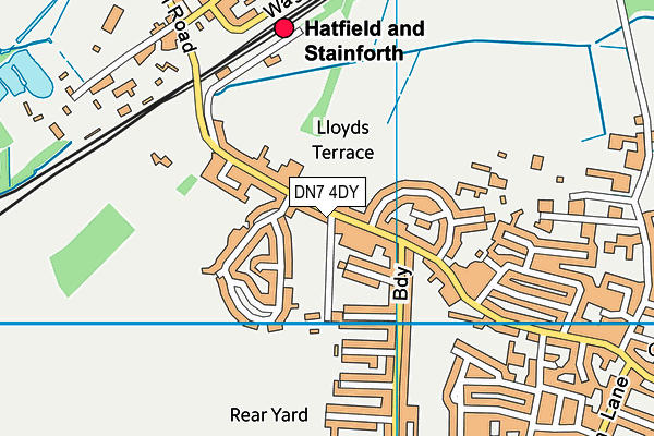 DN7 4DY map - OS VectorMap District (Ordnance Survey)