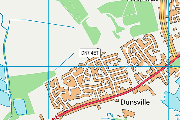 DN7 4ET map - OS VectorMap District (Ordnance Survey)