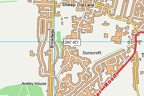 DN7 4EY map - OS VectorMap District (Ordnance Survey)