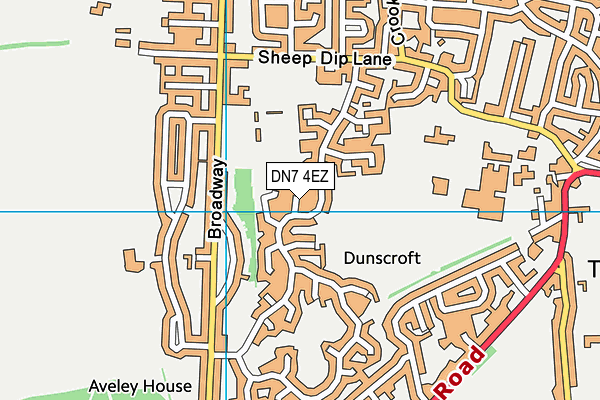 DN7 4EZ map - OS VectorMap District (Ordnance Survey)