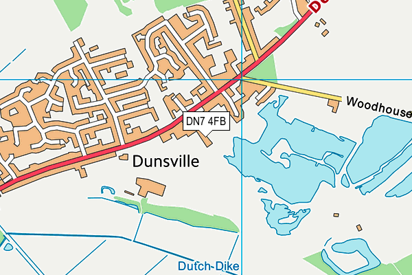 DN7 4FB map - OS VectorMap District (Ordnance Survey)
