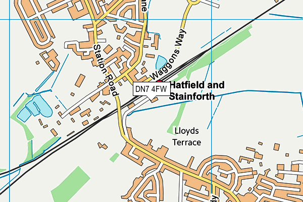 DN7 4FW map - OS VectorMap District (Ordnance Survey)