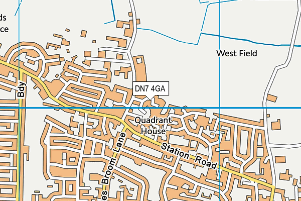 DN7 4GA map - OS VectorMap District (Ordnance Survey)