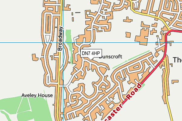 DN7 4HP map - OS VectorMap District (Ordnance Survey)