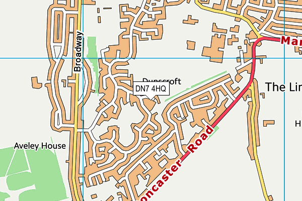 DN7 4HQ map - OS VectorMap District (Ordnance Survey)