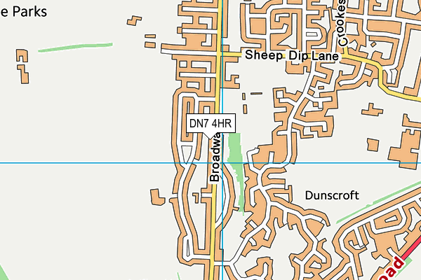 DN7 4HR map - OS VectorMap District (Ordnance Survey)