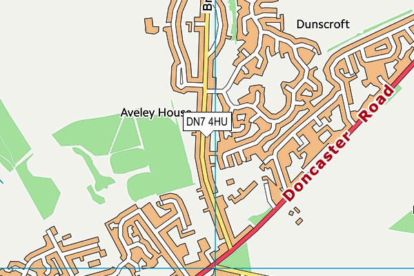 DN7 4HU map - OS VectorMap District (Ordnance Survey)