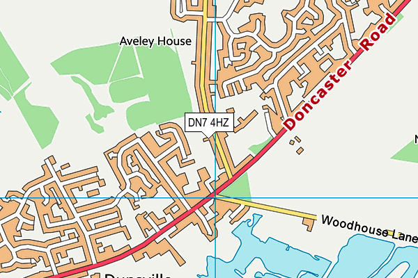 DN7 4HZ map - OS VectorMap District (Ordnance Survey)