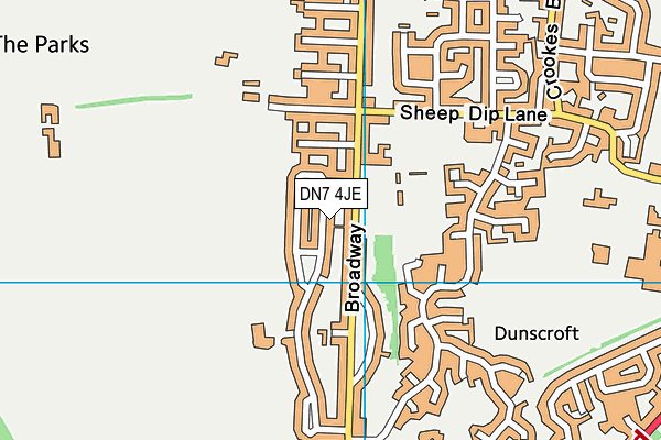 DN7 4JE map - OS VectorMap District (Ordnance Survey)